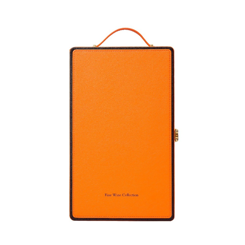 Dream 2-Bottle Leather Wine Case with Tools - Orange