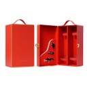 Dream 2-Bottle Leather Wine Case with Tools - Red