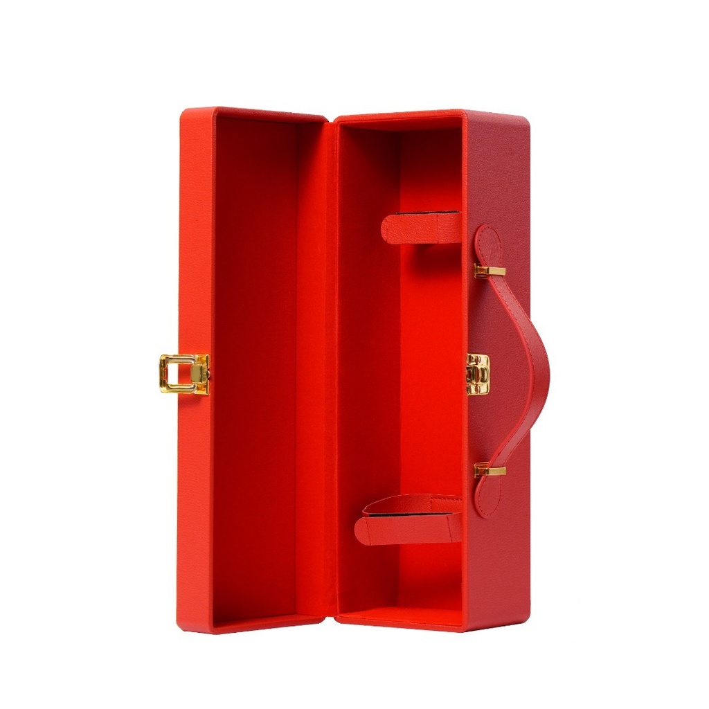 Dream 1-Bottle Leather Wine Case - Red