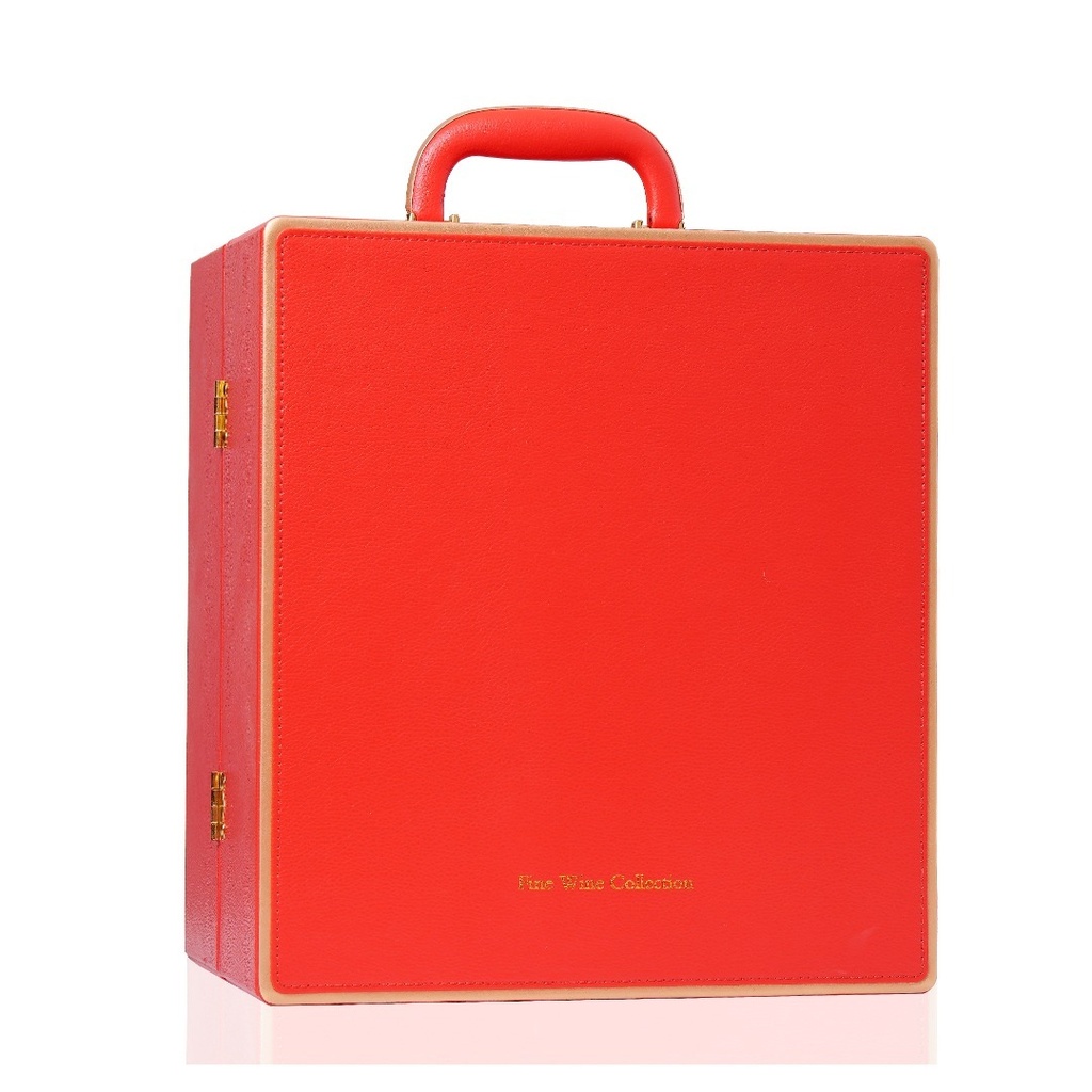 Dream 6-Bottle Leather Wine Case - Red
