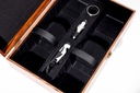 Lucky Red 2-Bottle Leather &amp; Wood Gift Box with Tools