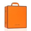 追梦六支红酒皮盒（橙） Dream 6-Bottle Leather Wine Case - Orange